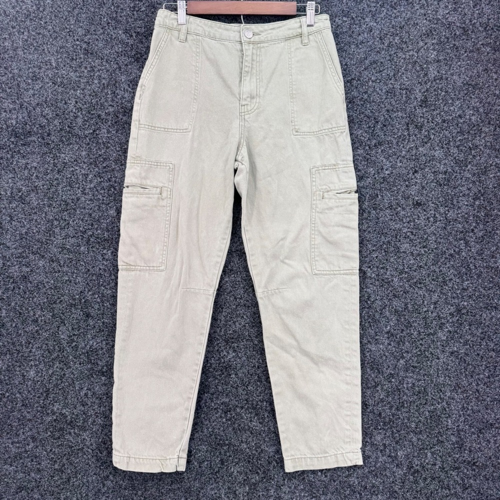 Kut from the Kloth Kiera High Rise Cargo Pants Sage Green Slim Barrel Size 2